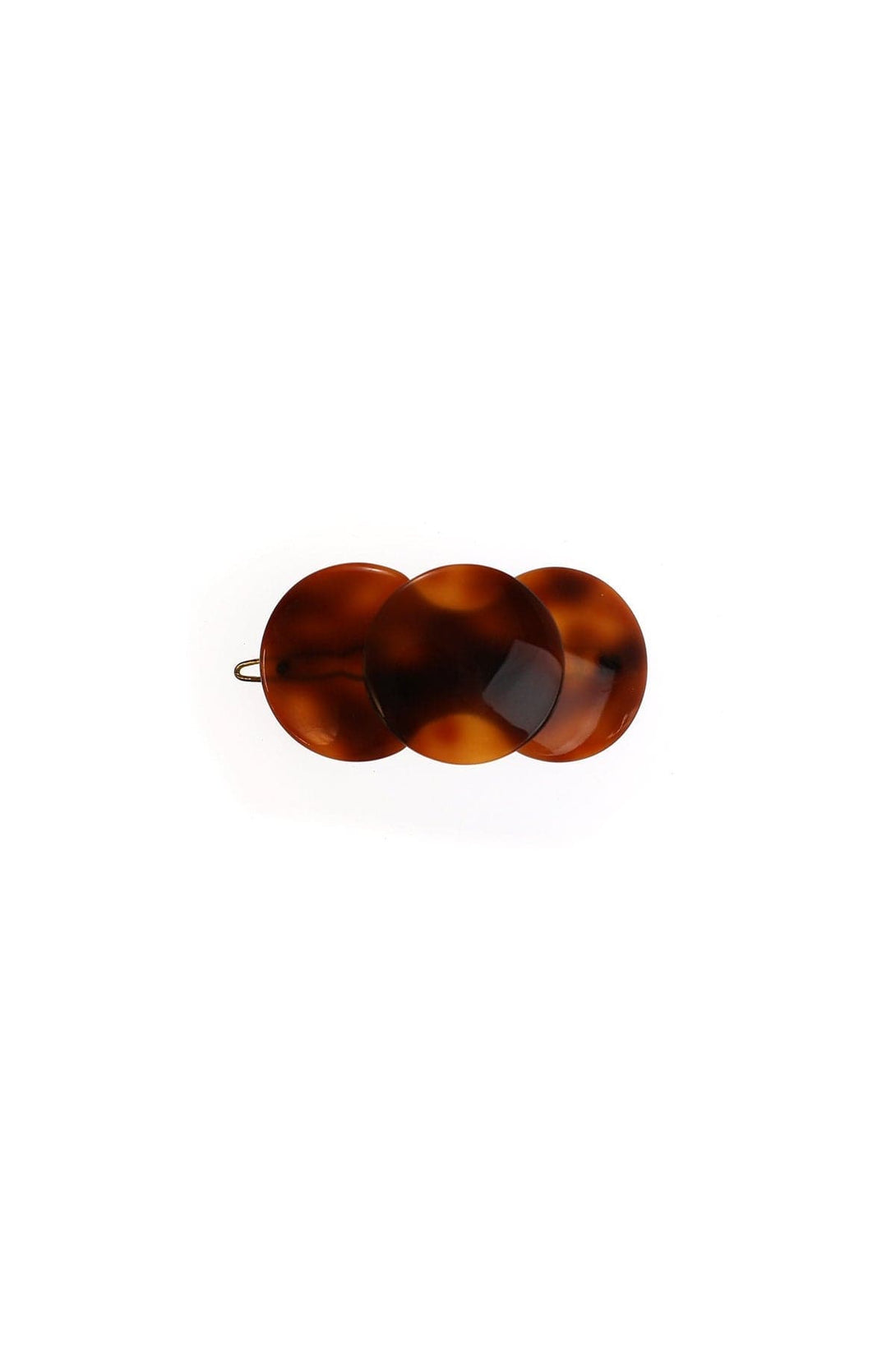 Vintage French Tortoise Shell Overlapping Circles Hair Barrette