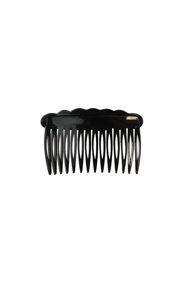 Vintage French Wave Style Hair Comb with Hand Painted Gold Trim