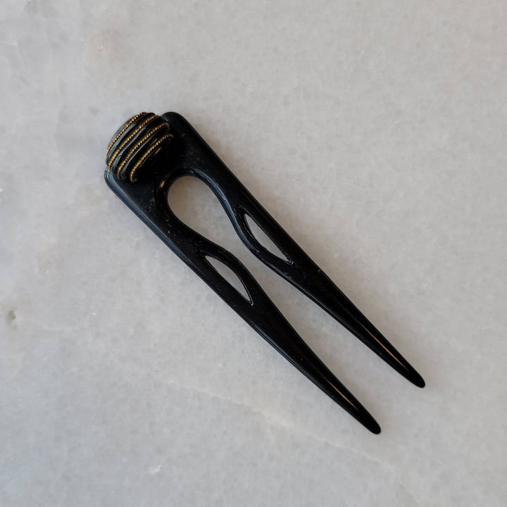 Vintage Italian Art Deco Wire Wrapped Hair Pins (Set of 2)