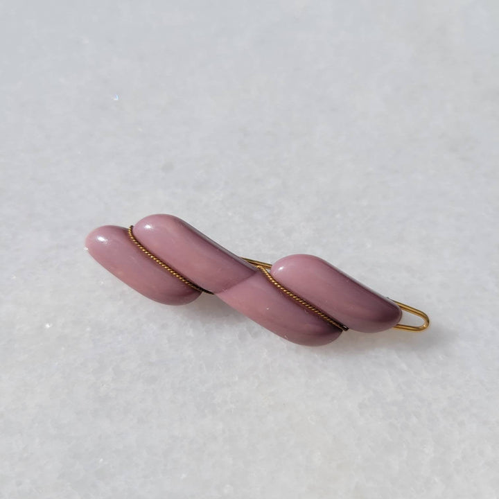 Vintage Italian Art Deco Zigzag Wave Small Hair Barrette
