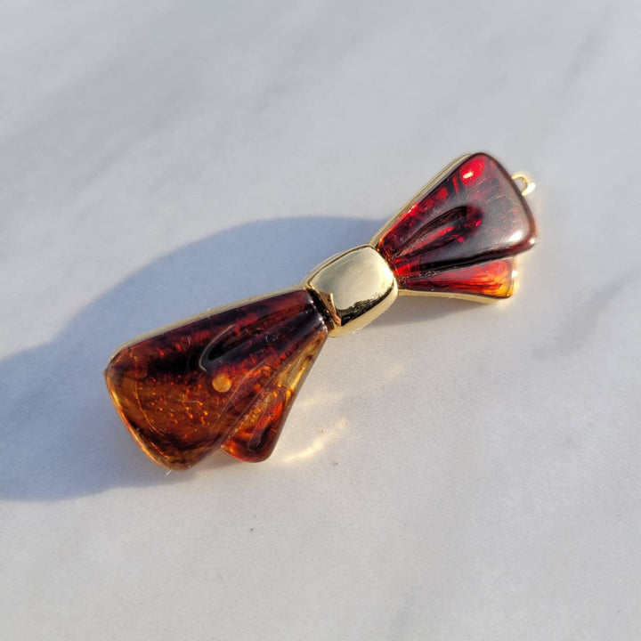Vintage Italian Bow Shaped Hair Barrette