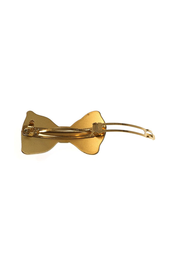 Vintage Italian Bow Shaped Hair Barrette with Automatic Clasp