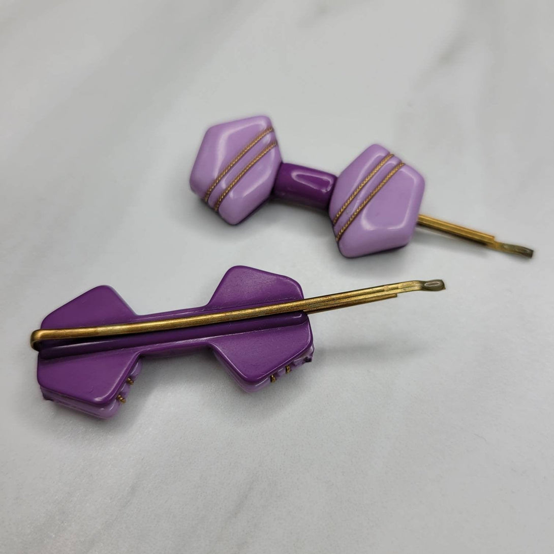 Vintage Italian Candy Bow Bobby Pins (Set of Two)