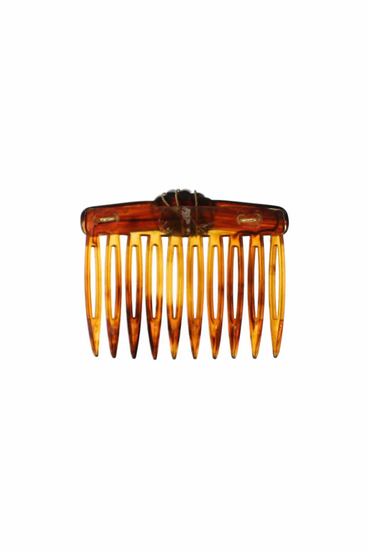 Vintage Italian Tortoise Shell Wire Wrapped Hair Comb