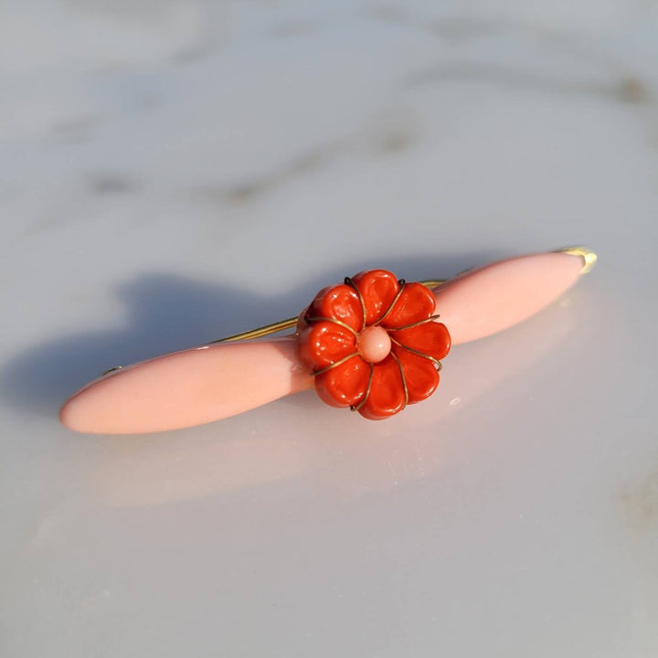 Vintage Italian Wire Wrapped Blooming Flower Hair Barrette