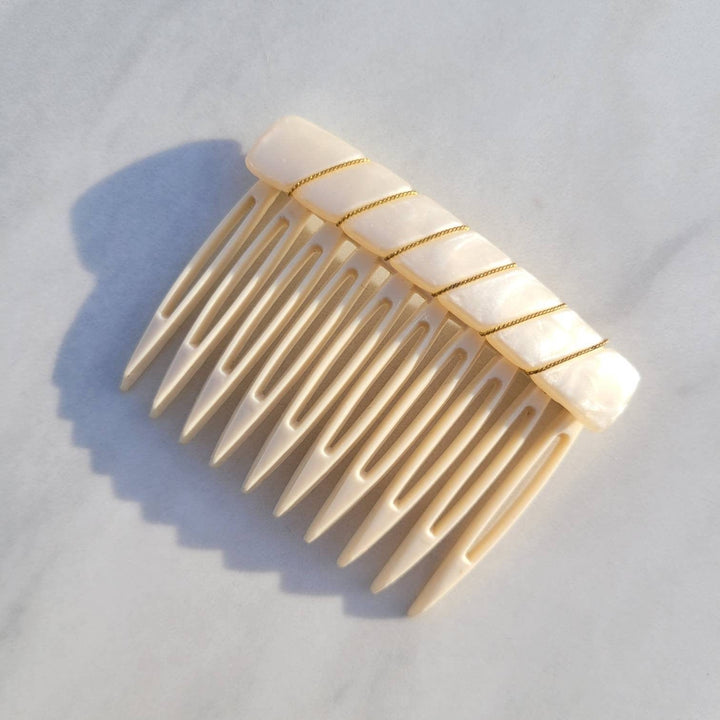 Vintage Italian Wire Wrapped Hair Comb
