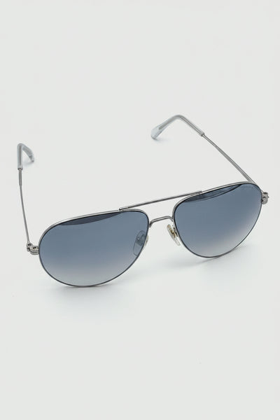 Vintage Lightweight Aviator Sunglasses with Flat Bridge