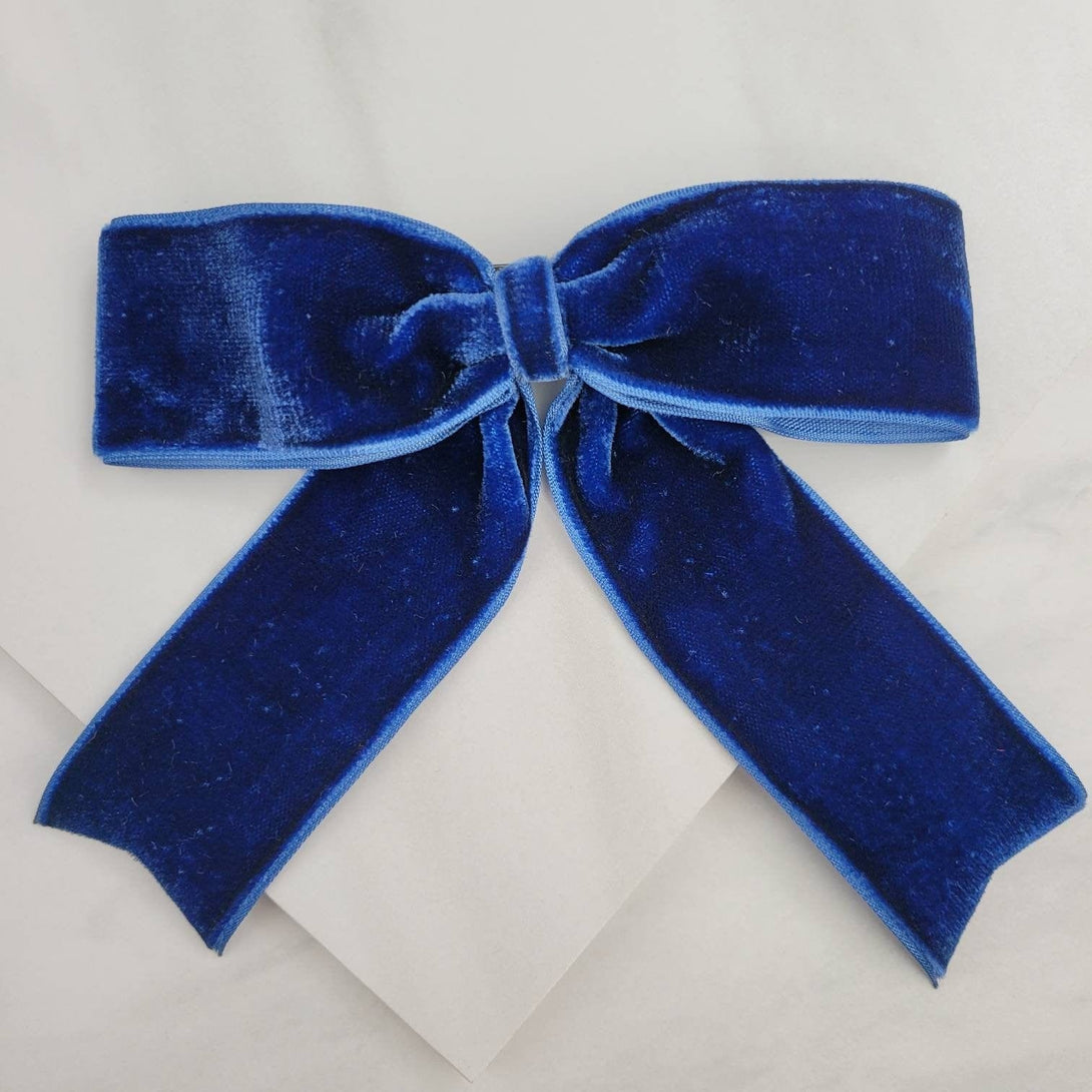 Vintage Velvet Bow Hair Barrette