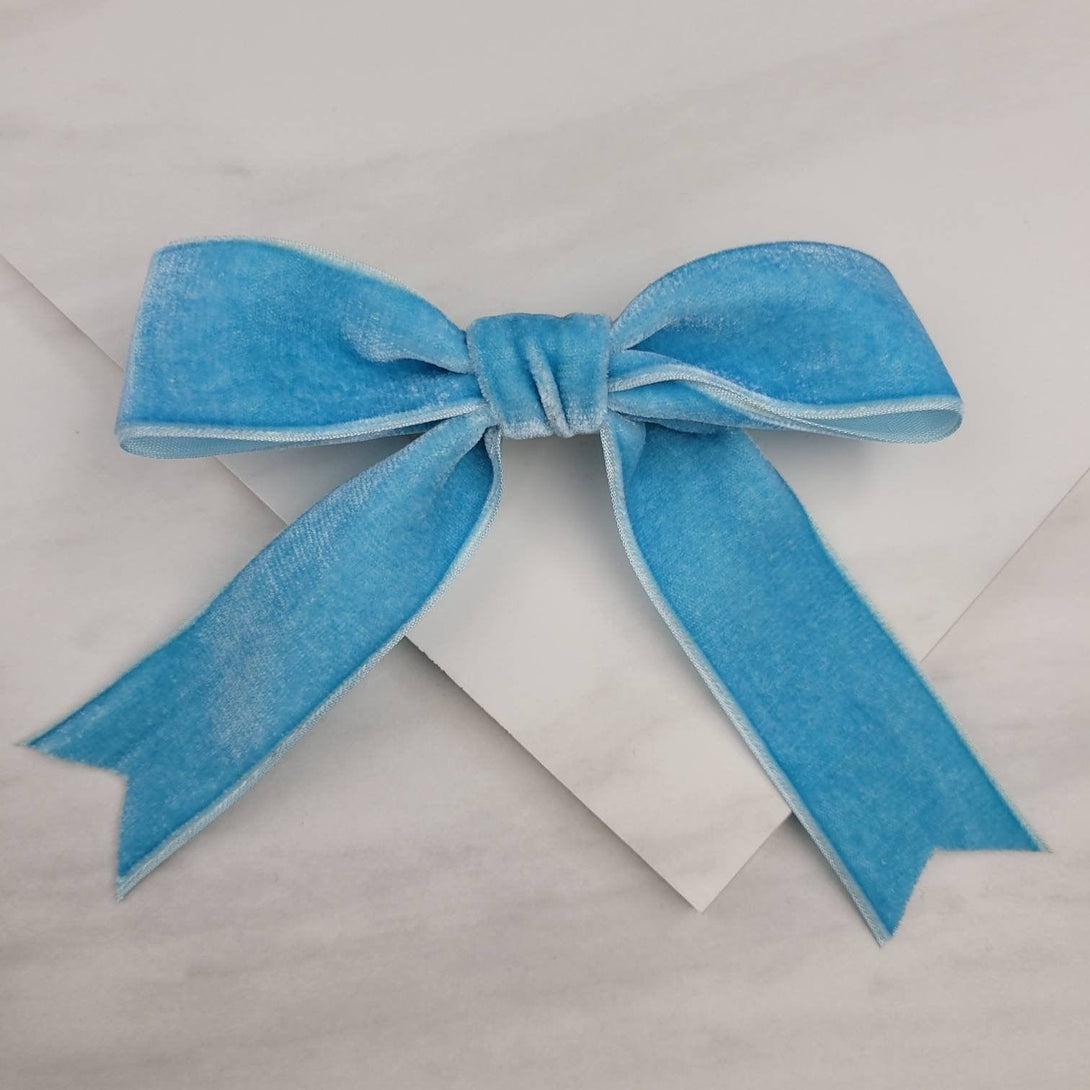 Vintage Velvet Bow Hair Barrette
