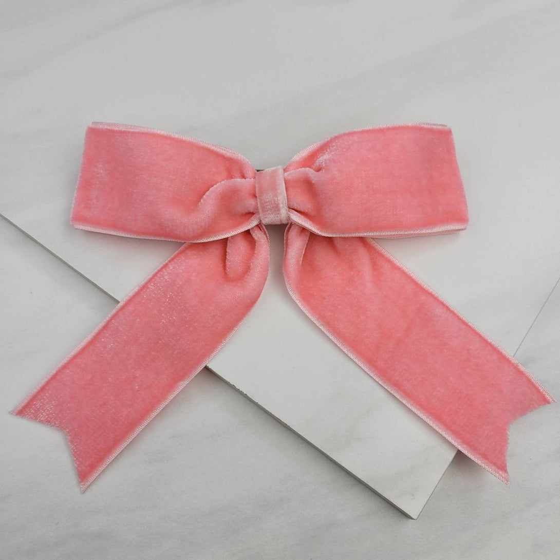 Vintage Velvet Bow Hair Barrette