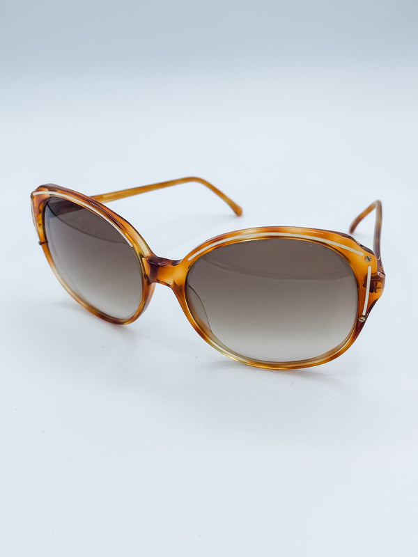Vintage Vogart Oversized Cat Eyed Shaped Sunglasses
