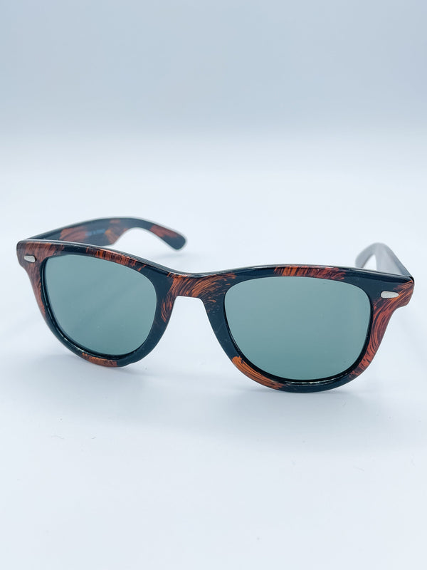 Vintage Wayfarer French Vintage Sunglasses in Orange, Teal, Red and Blue