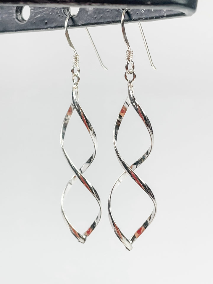 Women's Sterling Silver Double Swirl Dangle Earrings