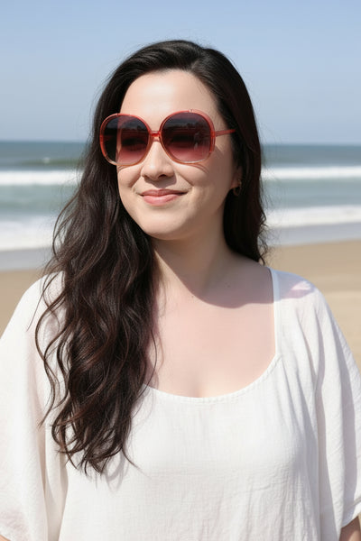 Women's Vintage French Oval Shaped Sunglasses