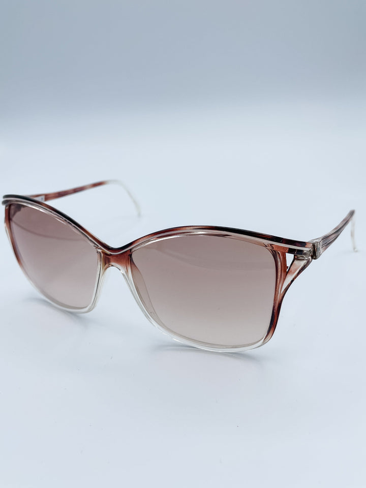 Women's Vintage French Oversized Square Shaped Sunglasses