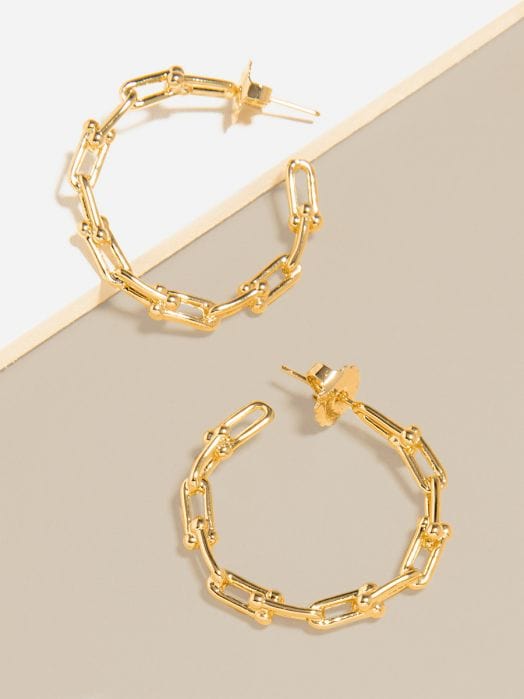 Zenzii Chunky Cable Chain Link Hoop Earring for Women
