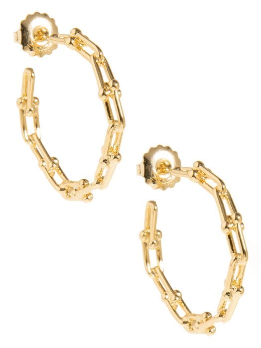 Zenzii Chunky Cable Chain Link Hoop Earring for Women