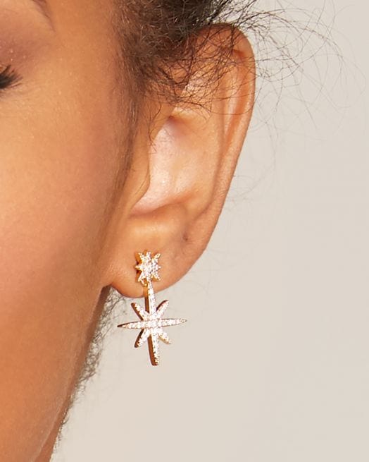 Zenzii Crystal Starburst Drop Earring for Women