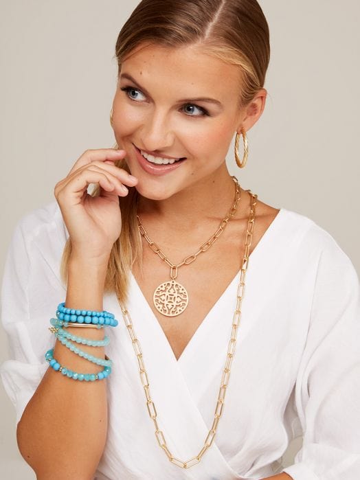 Zenzii Women's 18k Gold-Plated Link Long Chain Necklace