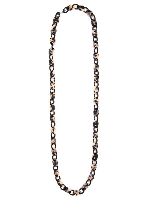 Zenzii Women's Long Necklace Made of Acetate Mariner Links